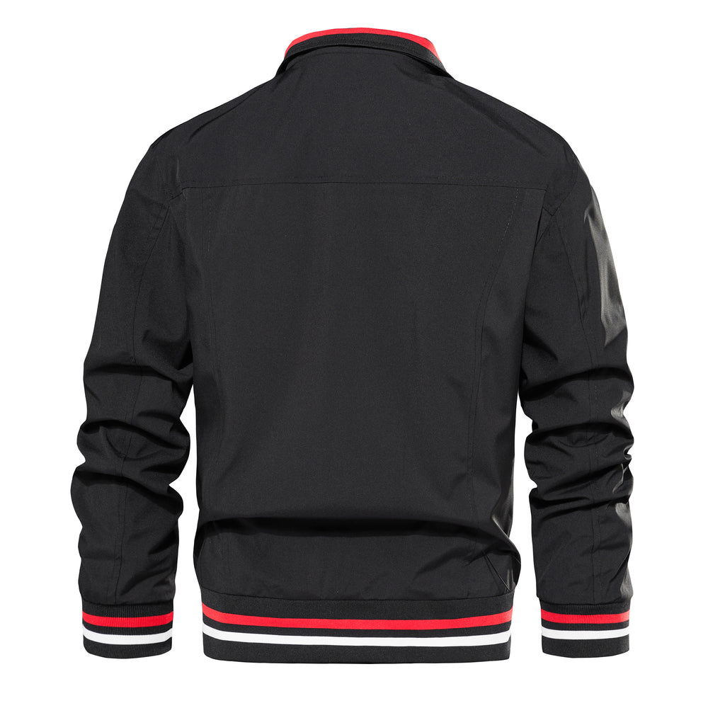 Bomber Jacket Lightweight Casual Windbreaker Spring Fall Zip Up Coat