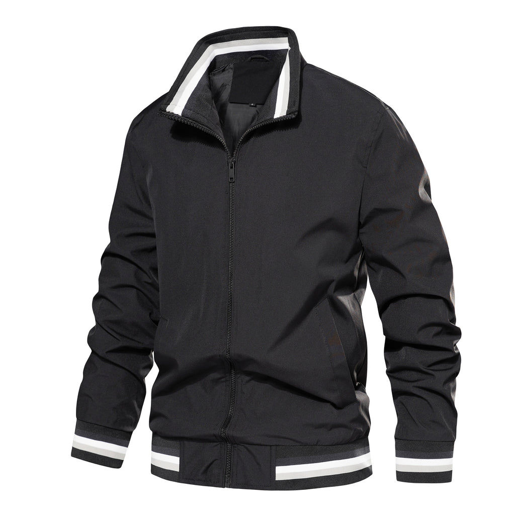 Bomber Jacket Lightweight Casual Windbreaker Spring Fall Zip Up Coat