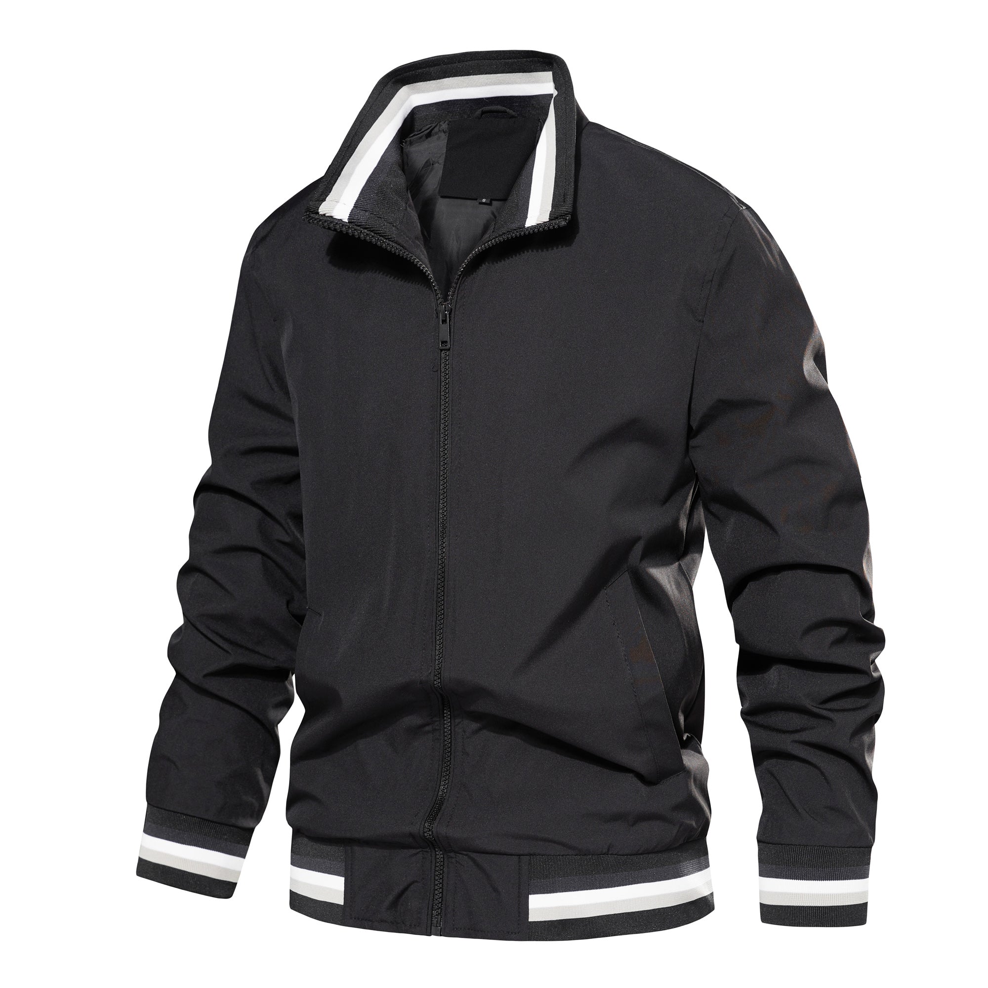 Bomber Jacket Lightweight Casual Windbreaker Spring Fall Zip Up Coat
