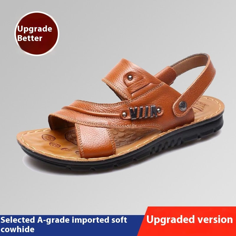 First Layer Cowhide Sandals Summer Genuine Leather