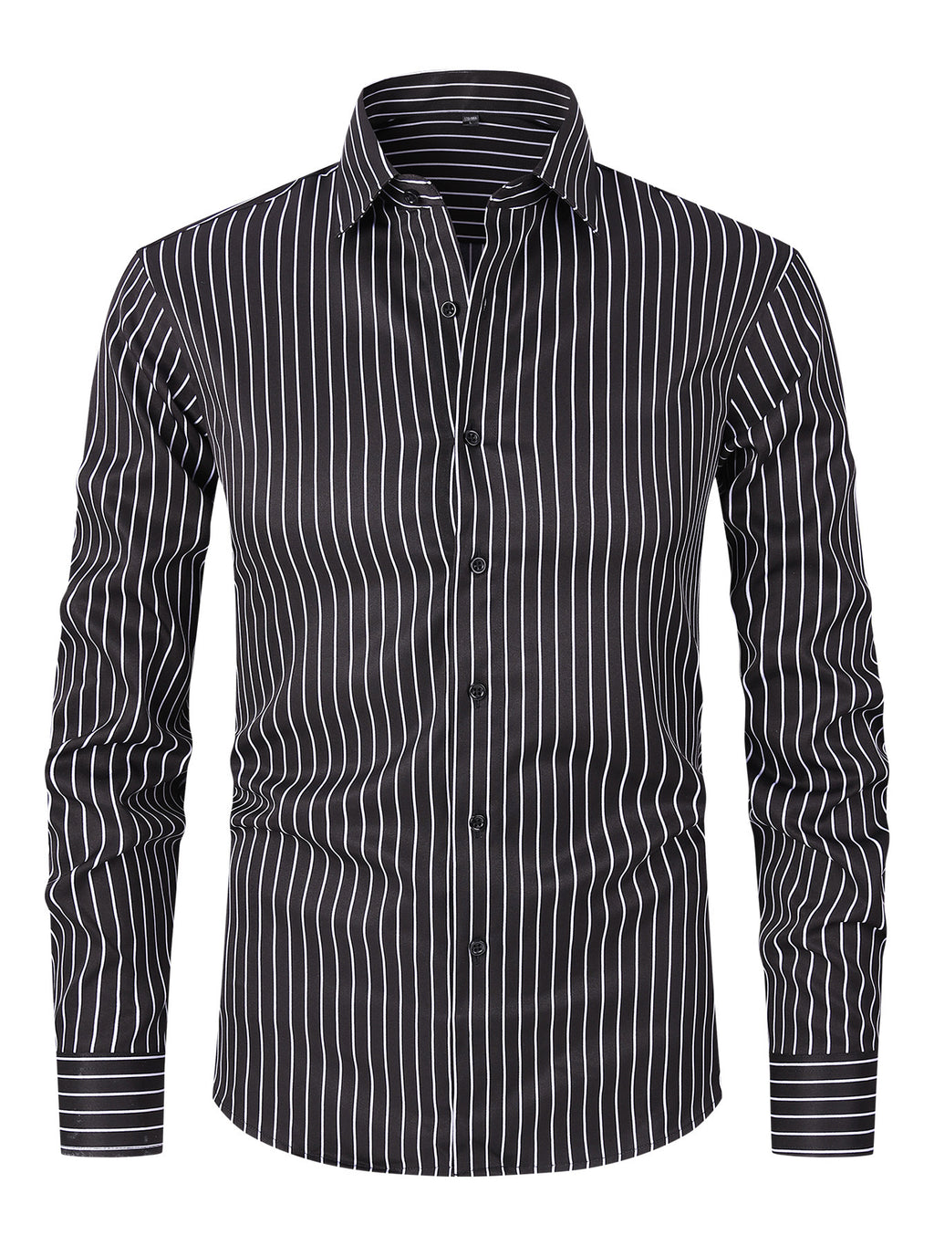 Men's Striped Ice Silk Long Sleeve Shirt