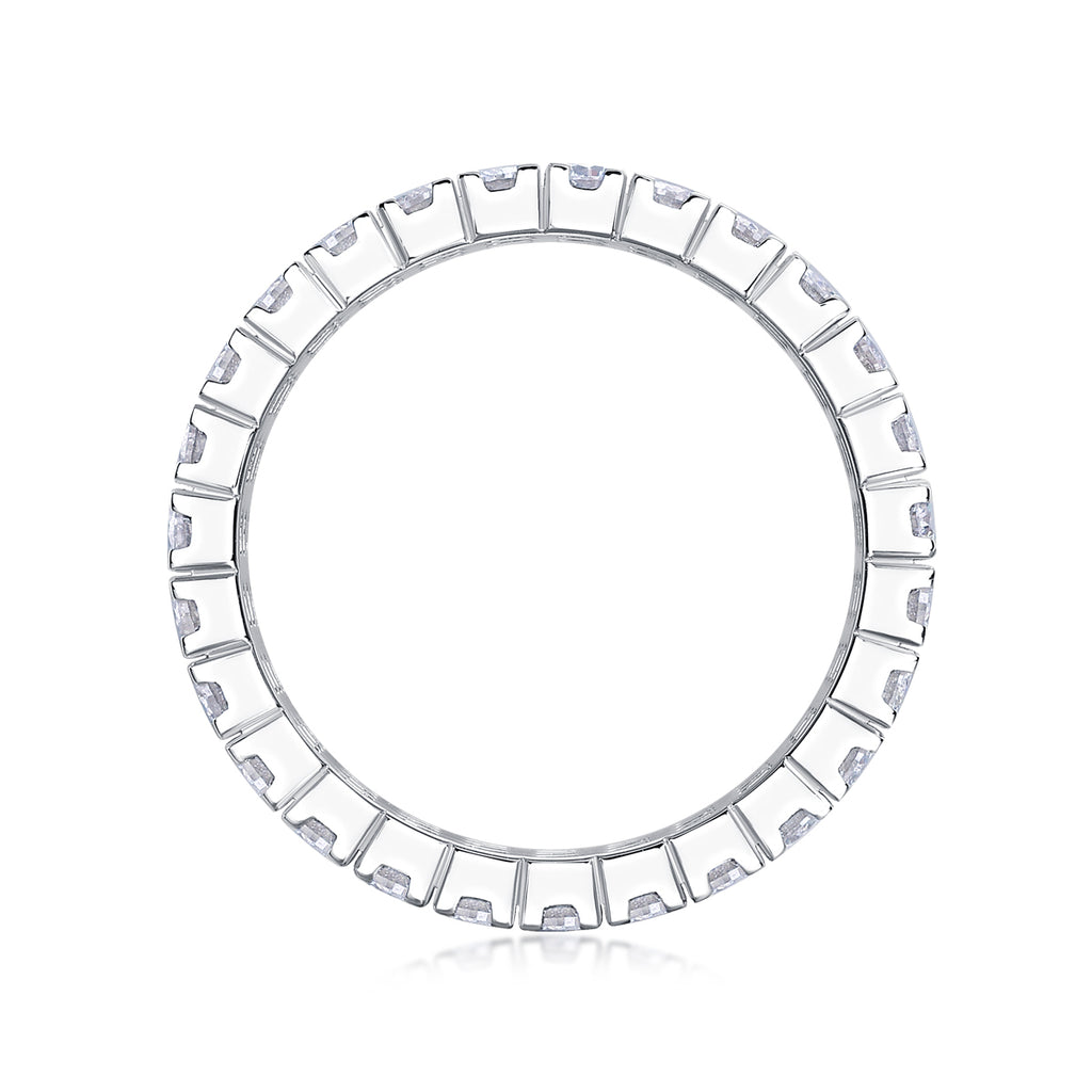 Sparkling And Brilliant - A Wedding Ring Set With Top-quality Moissanite S925 Silver And Platinum-plated Diamond. The Ring Can Be Inspected With A Diamond Pen