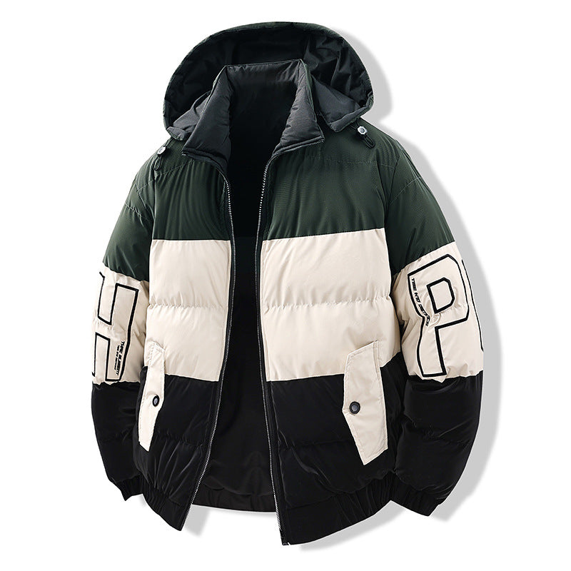 Color-blocking Reversible Cotton Jacket