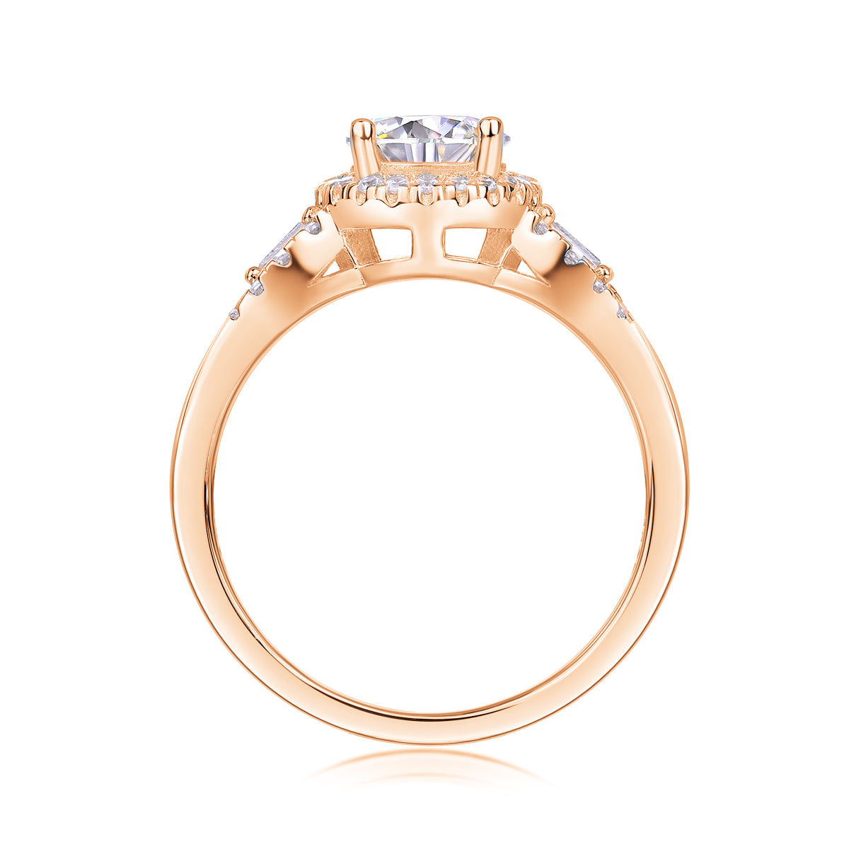 Free - Set With 1-carat Top-quality Moissanite S925 Silver And Platinum-plated Diamond Wedding Ring. The Ring Can Be Tested With A Diamond Pen In Gold And Rose Gold