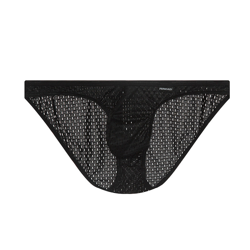 Solid Color Men's Briefs Mesh Thin