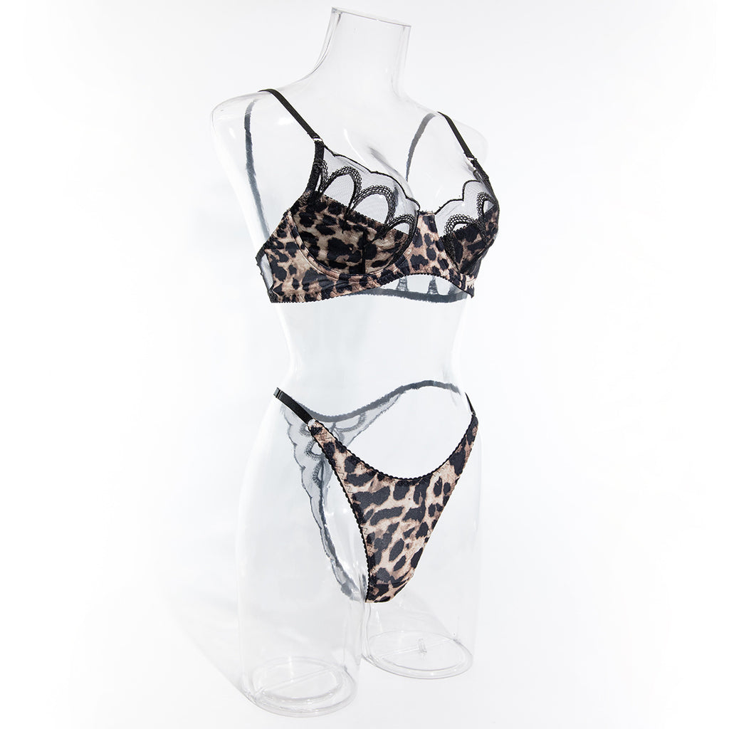 Lace Leopard Bra Comfort Pure Desire Suit