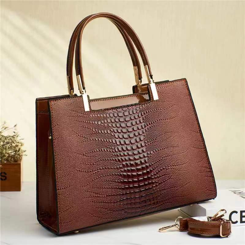 Crocodile Pattern Shoulder Crossbody Handbag