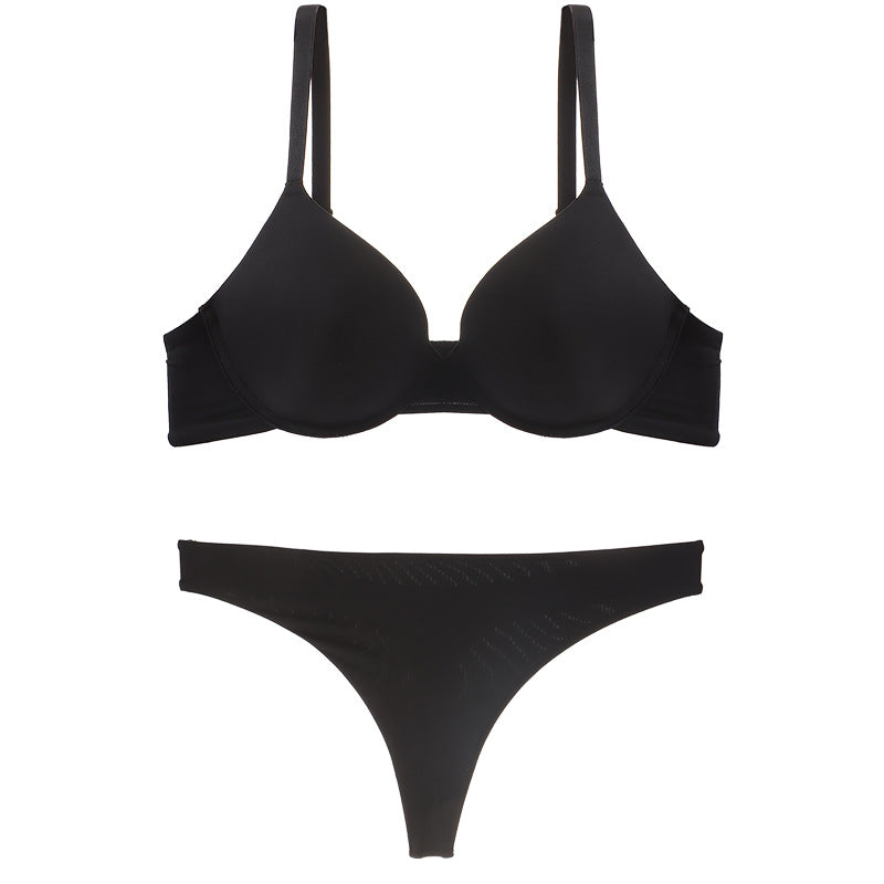 Cross Backless Bra Panties Set