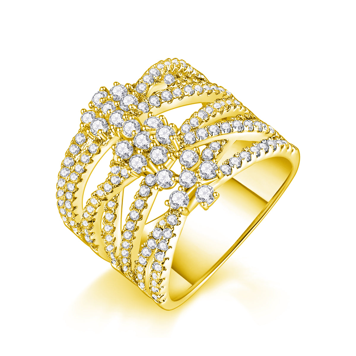 Winter Love Song - A Wedding Ring Set With Top-quality Moissanite S925 Silver And Platinum-plated Diamond Can Be Tested With A Diamond Pen. The Ring Is In Gold And Rose Gold