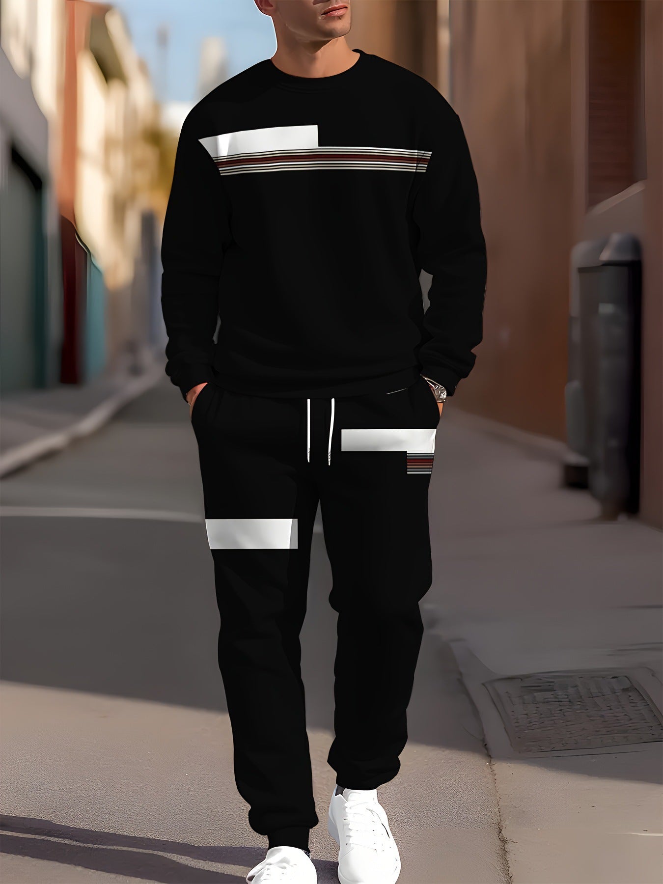 Printing Sports Leisure Men's Suit