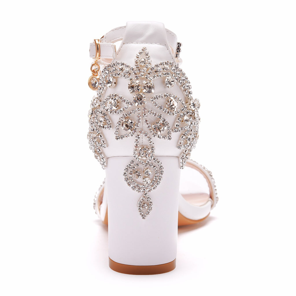 Low cut Beaded Sandal  Heel