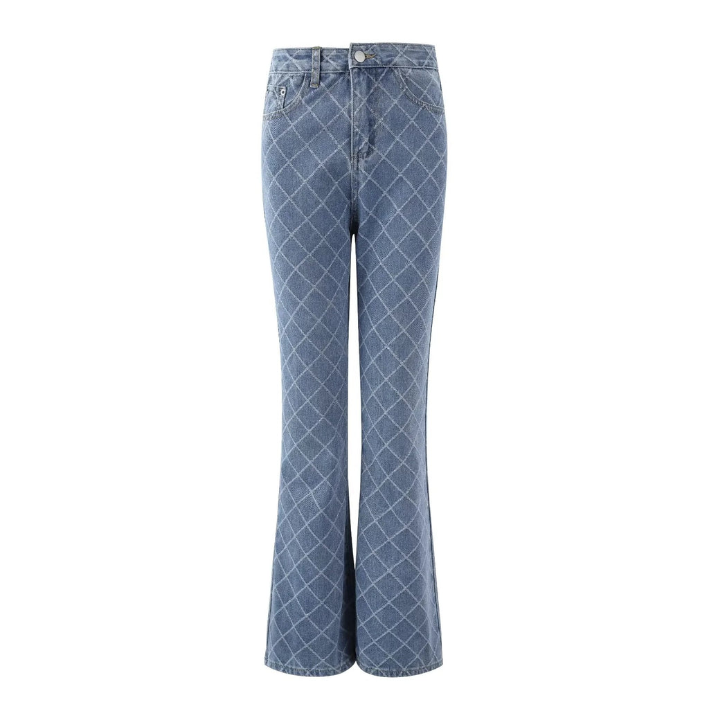Retro Denim Boot-cut Pants