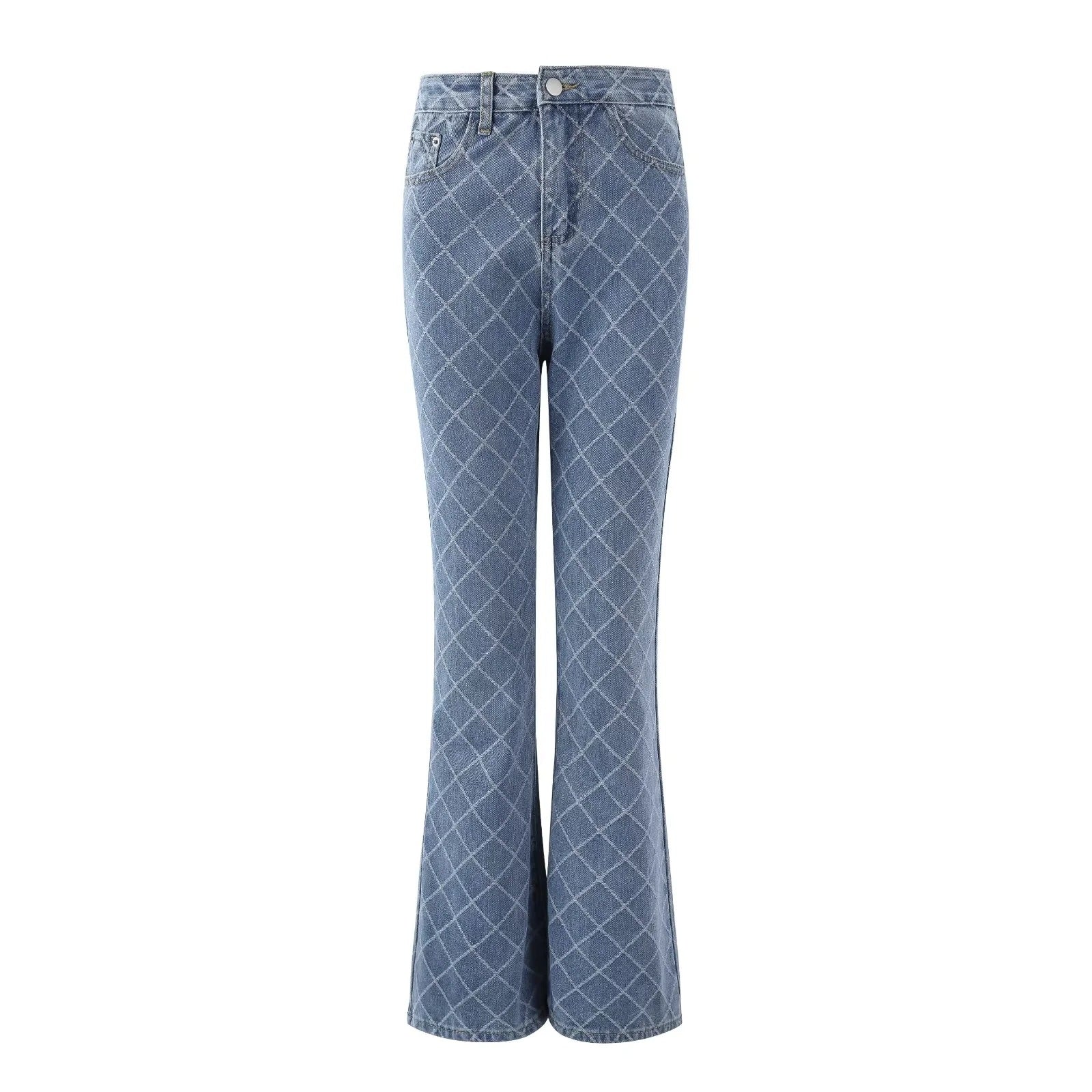 Retro Denim Boot-cut Pants