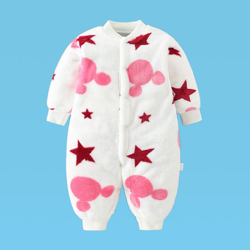 Infant One-piece Crawling Suit Single Breasted Romper