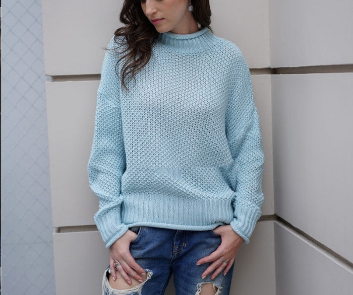 Women’s High Neck Knit Sweater