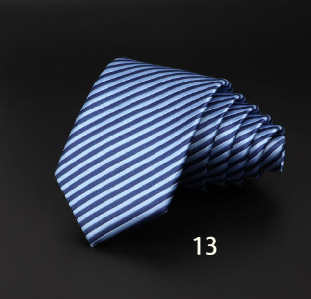 Striped British Gentleman Polyester Fiber Tie