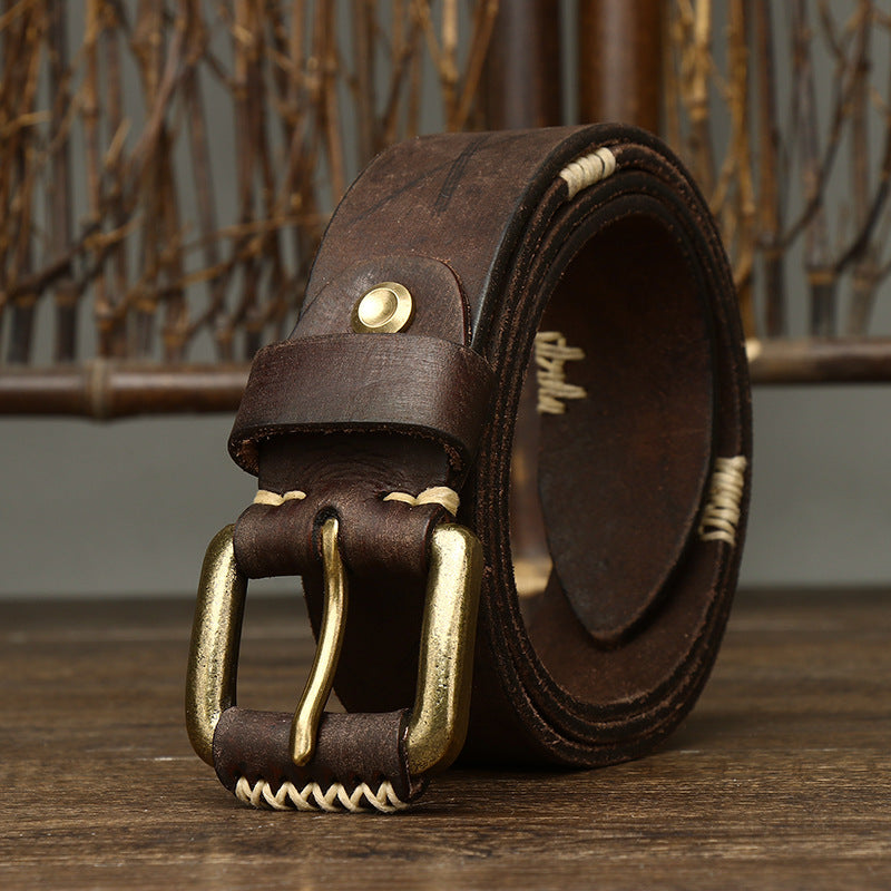 Retro First Layer Cow Leather Belt