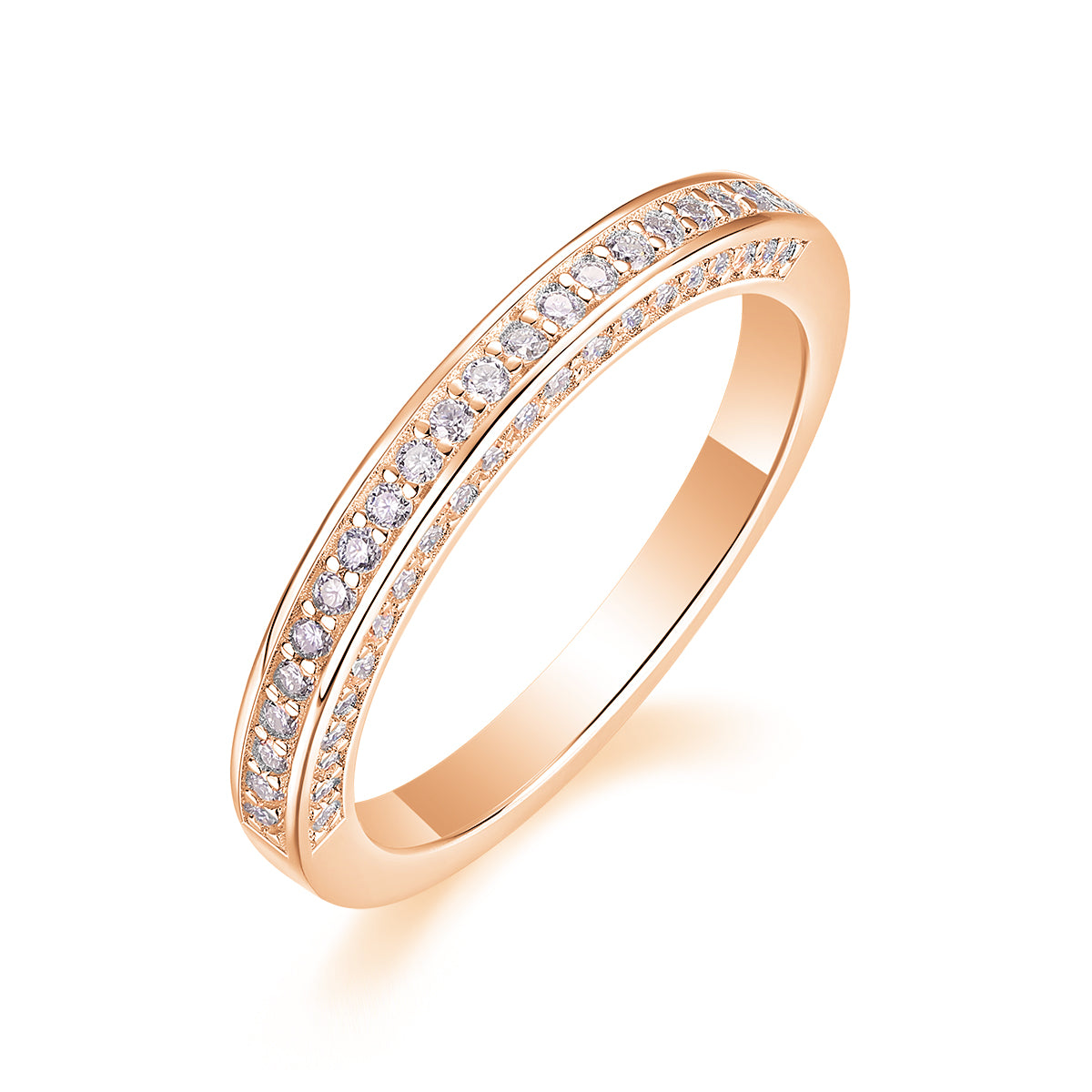 The Plucked Star - A Wedding Ring Set With Top-quality Moissanite S925 Silver And Platinum-plated Diamond Can Be Inspected With A Diamond Pen