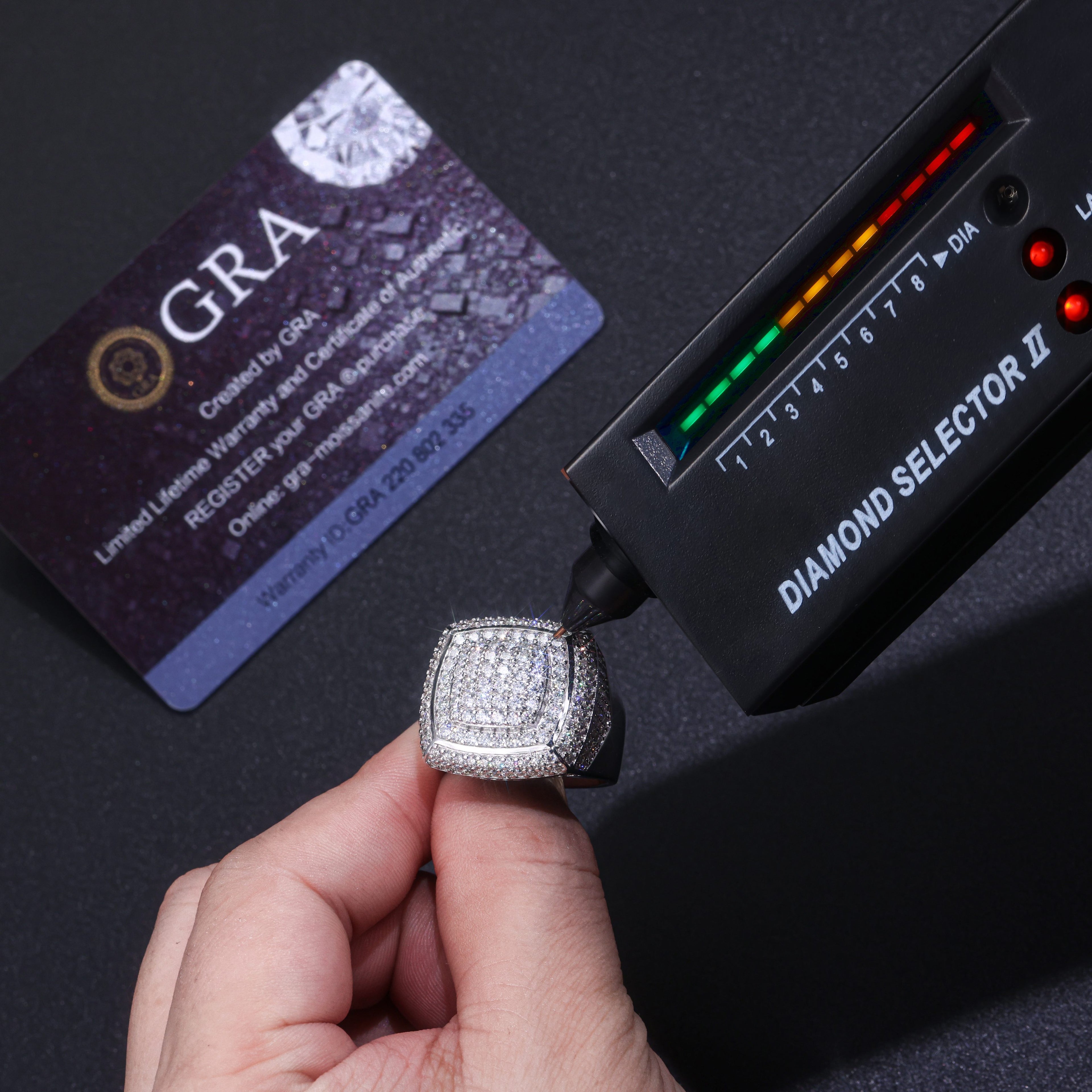 Imperial Moissanite Men’s Ring – S925 Platinum Plated | Diamond Sadaf