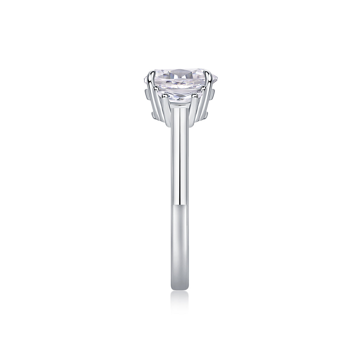 Brilliant Light And Shadow - A Wedding Ring Set With 2-carat Top-quality Moissanite S925 Silver And Platinum-plated Diamond Can Be Inspected With A Diamond Pen