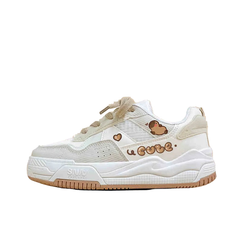 Soft Bottom Cute Wild Khaki Shoes