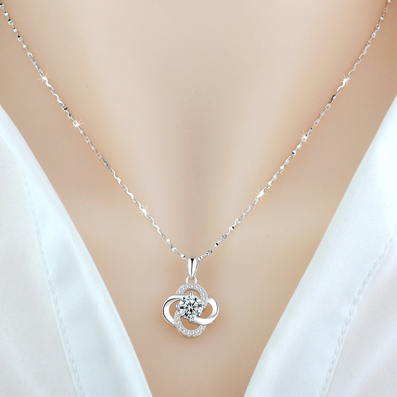 18 K rose gold 925 Sterling Silver  Necklace Valentine''s Day Gift