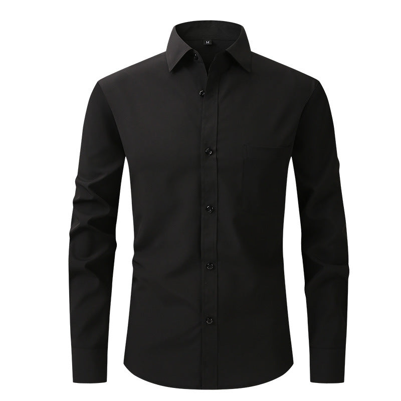 Casual Long Sleeve Business Blouse Men