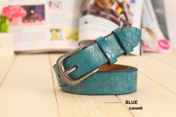 hollow leather belt