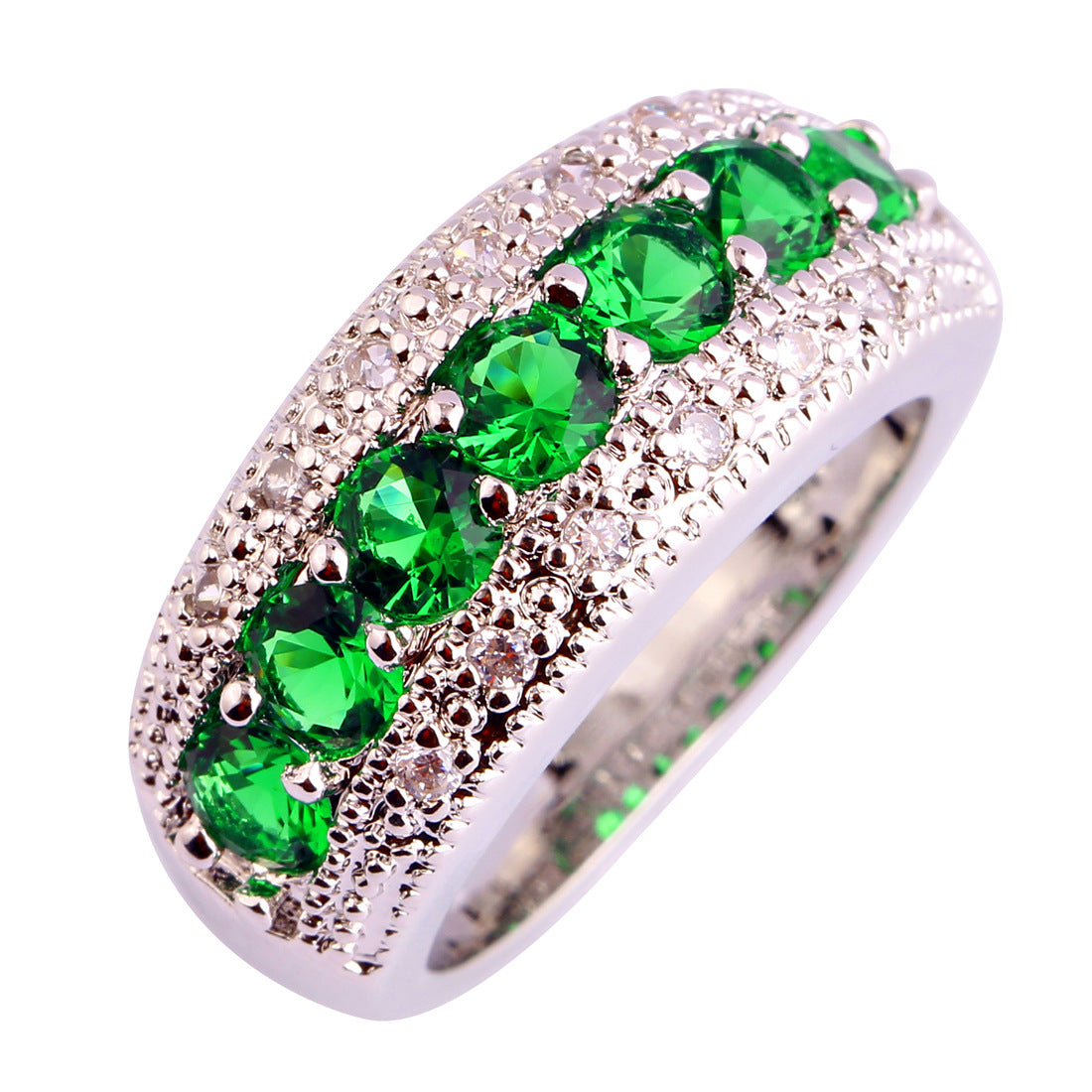 High quality zircon inlaid ring