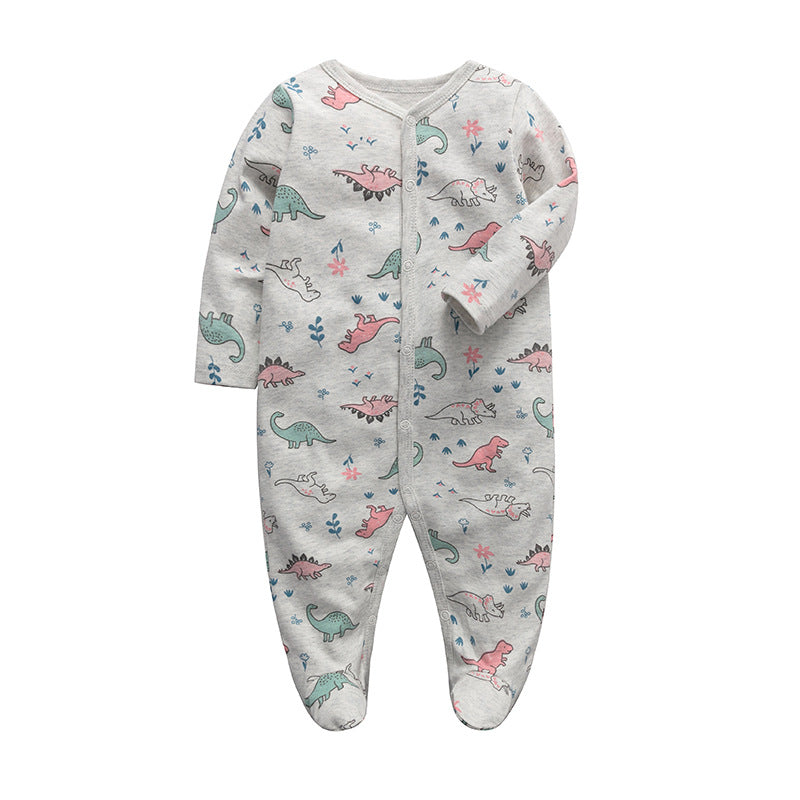 Baby cotton print jumpsuit