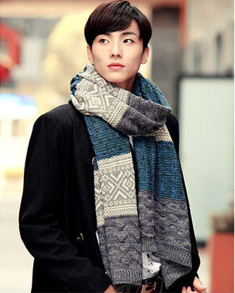 New Warm Men's Knitted Long Scarf