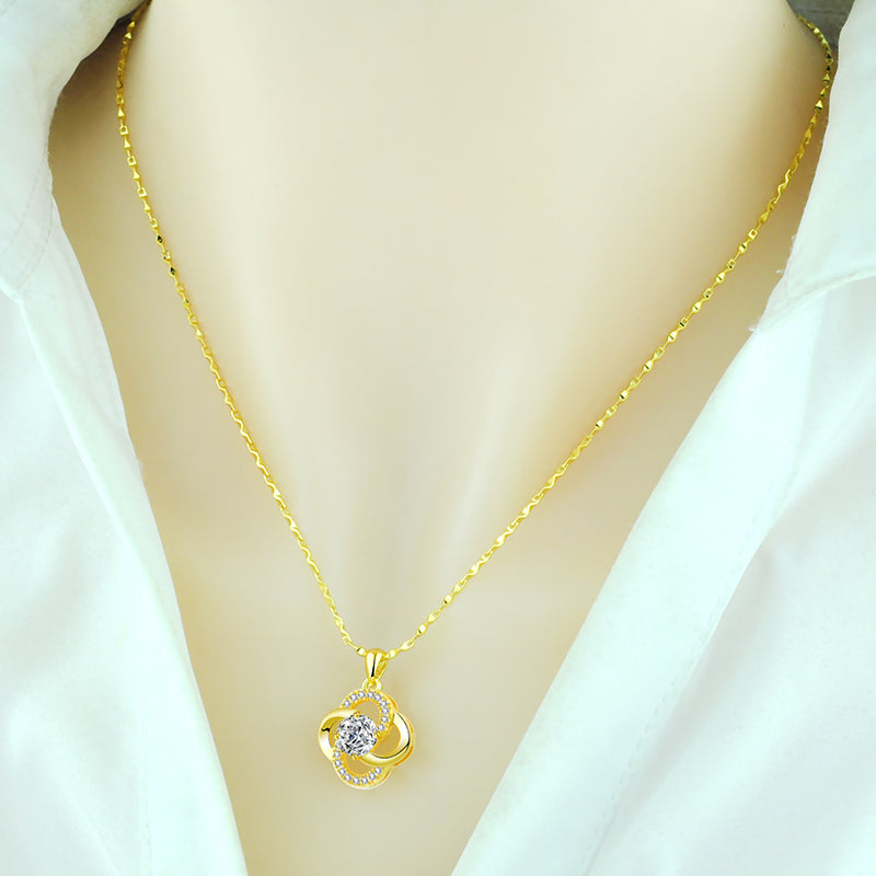 18 K rose gold 925 Sterling Silver  Necklace Valentine''s Day Gift