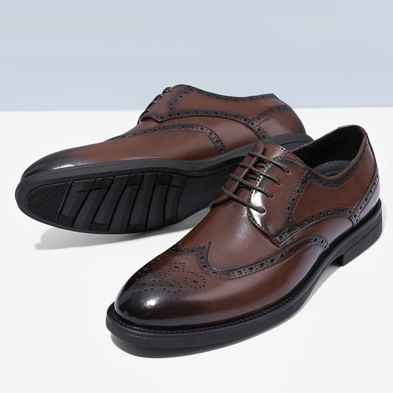 New Brogue Leather Shoes