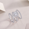 Simple And Elegant - Set With Top-quality Moissanite S925, Silver And Platinum-plated Diamond Wedding Ring. The Ring Can Be Inspected With A Diamond Pen