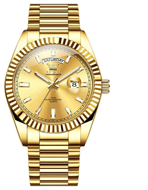 Waterproof Business Steel Belt Wrist Watch