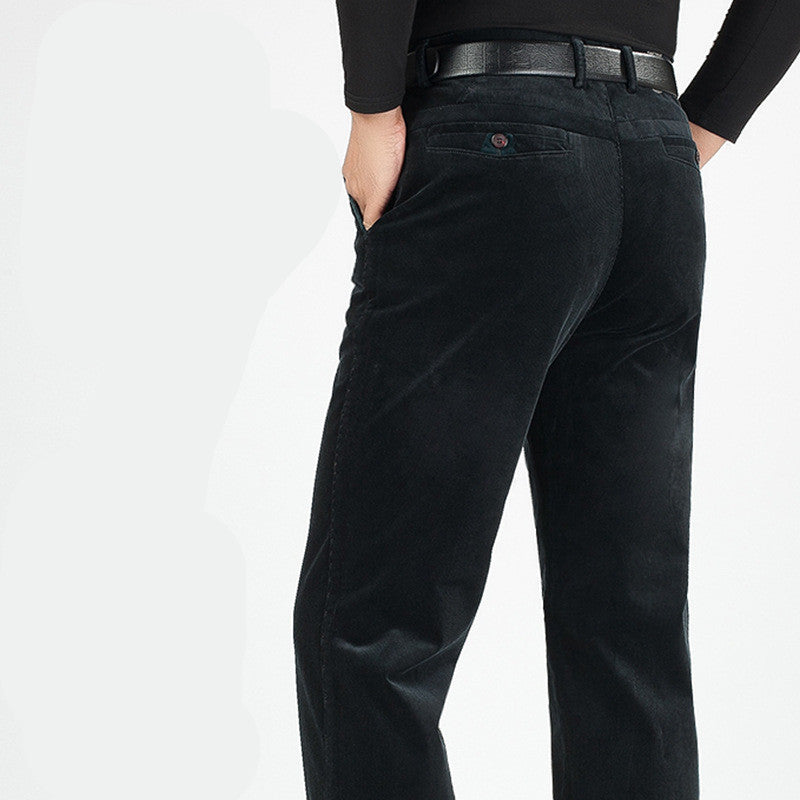 Men's corduroy pants loose and straight