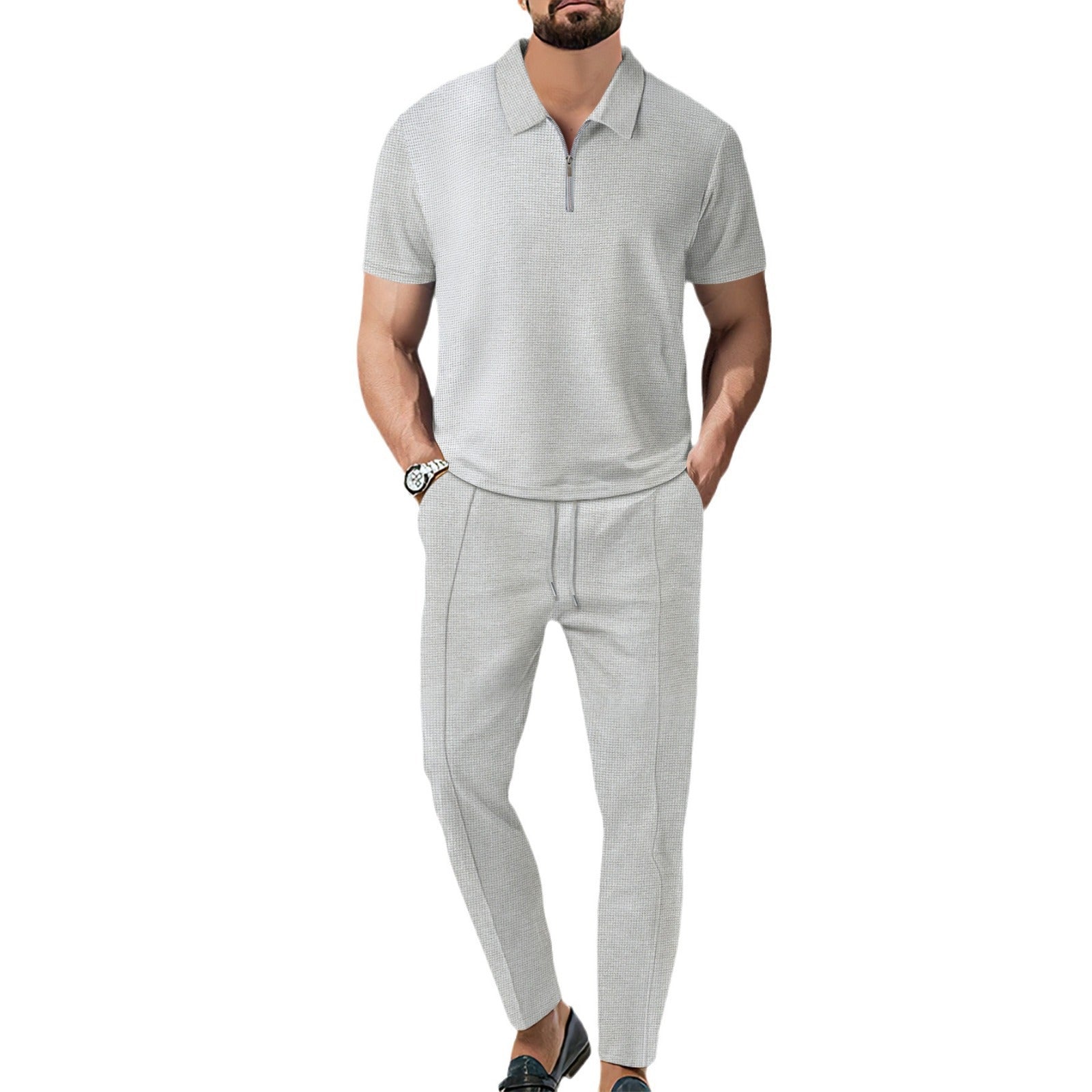 Men's Waffle Lapel Suit