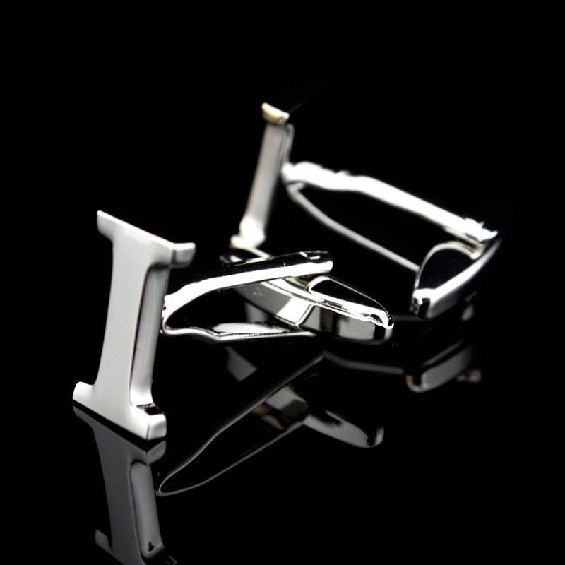 English alphabet cufflinks cuff nails men's French buttons