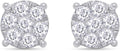 SAVEARTH DIAMONDS Carat Round Cut Lab Created Moissanite Diamond Cluster Stud Earrings In 14k Gold Over Sterling Silver Jewelry For Women