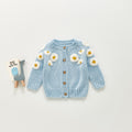 Long Sleeve Infant Cardigan Daisy Flower Top