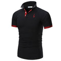 Men Short sleeve embroidery fawn sport shirt