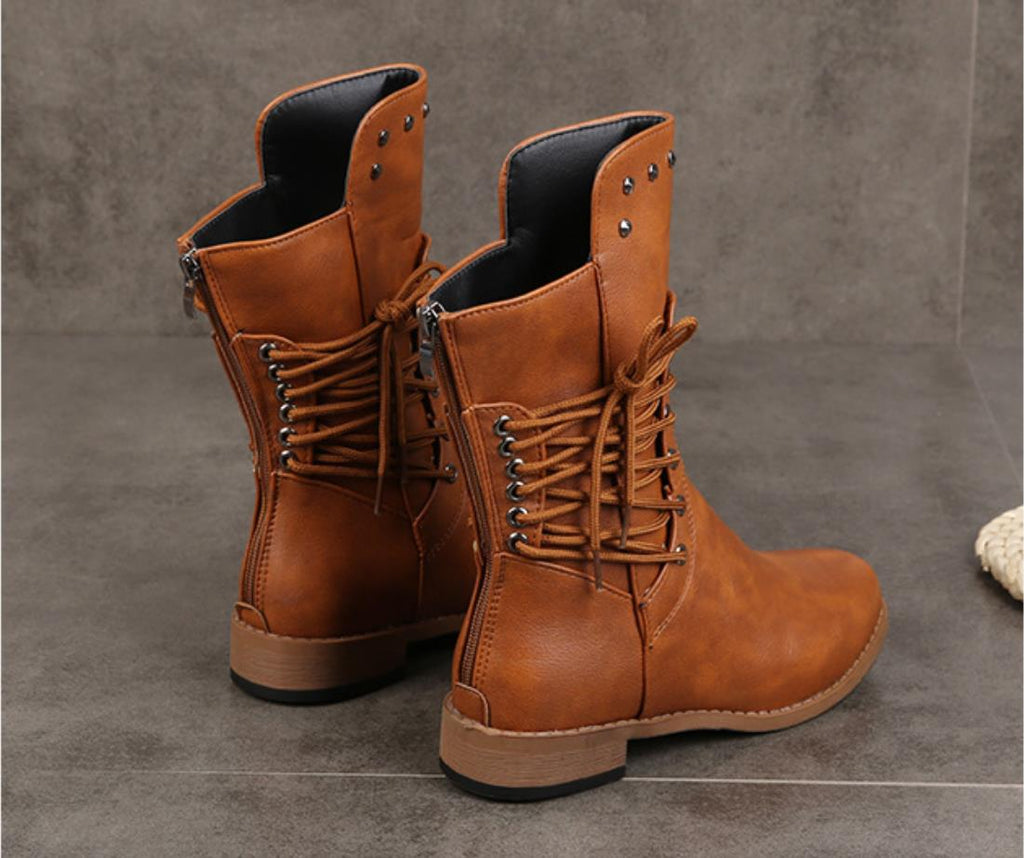 Martin Boots Rivet Plus Size Ladies Boots