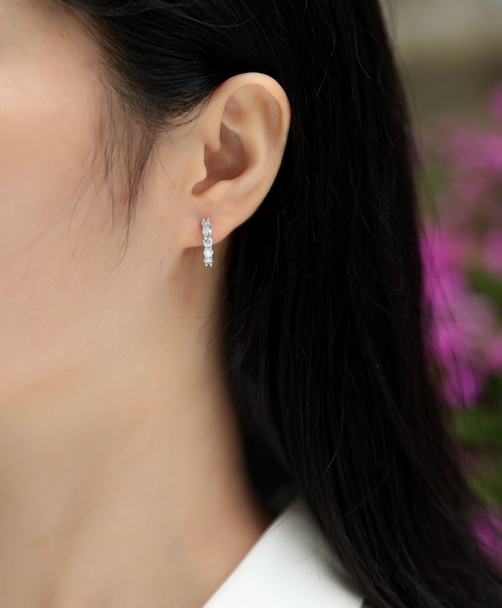 Dawn - Earrings Set With 0.1-carat Top-quality Moissanite S925 Silver And Platinum-plated Stud Earrings, A Fashionable And Trendy Accessory, Can Be Tested With A Diamond Pen