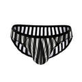 Stripes Transparent Mesh Briefs