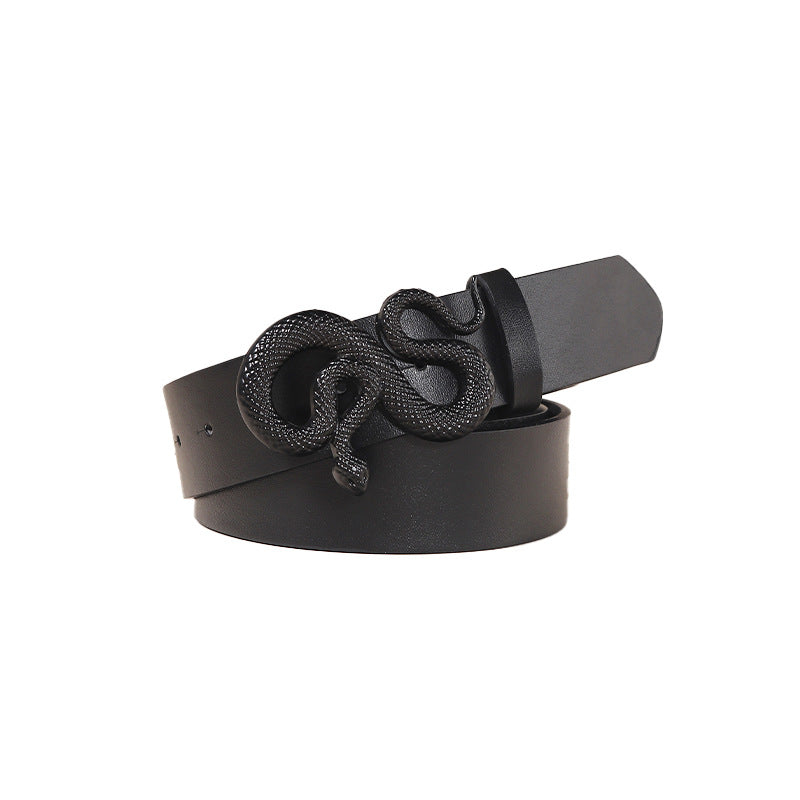 Retro Punk Neutral Serpentine Buckle Belt