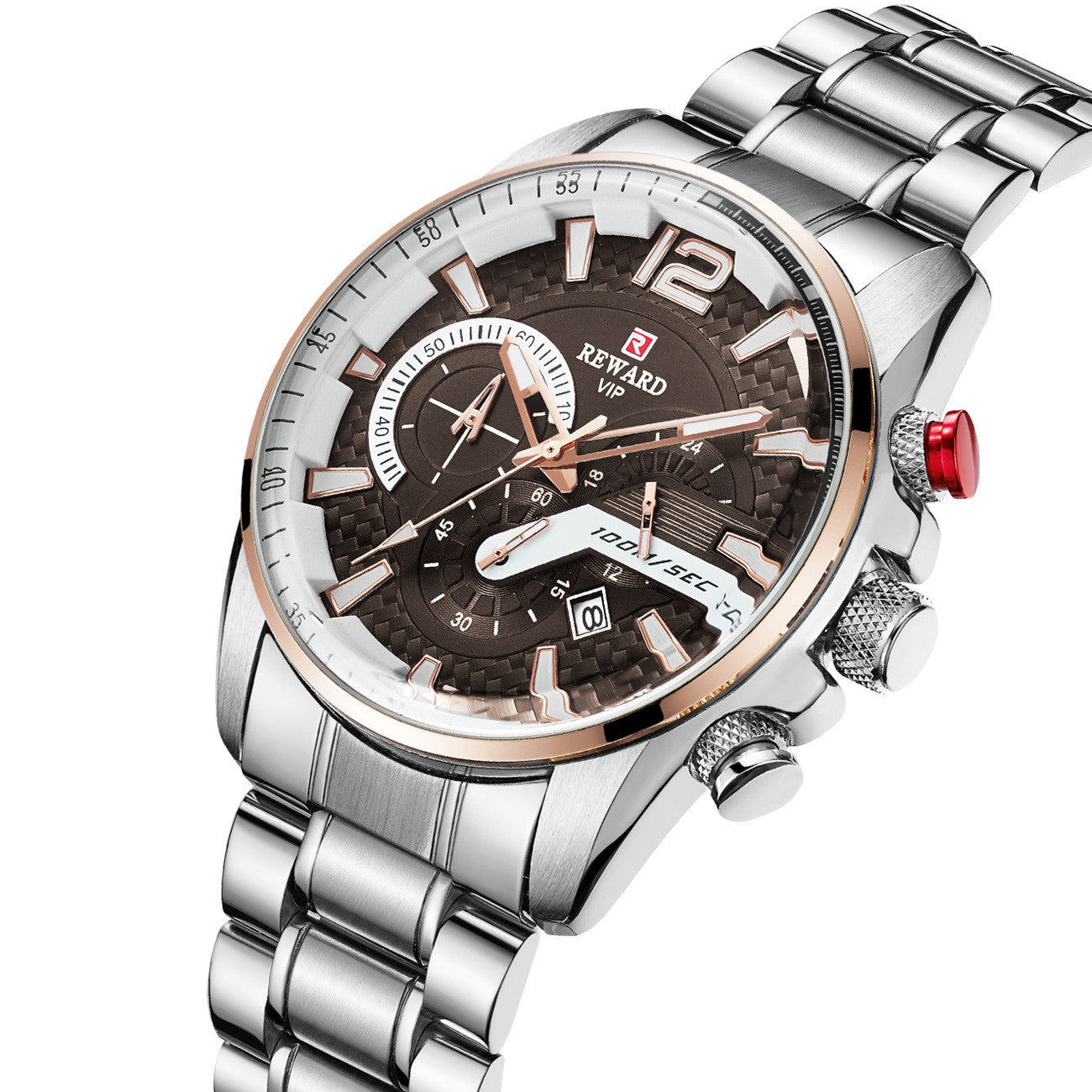 Multifunctional steel belt watch for men