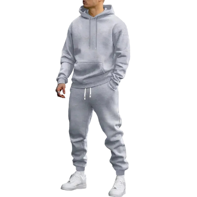 Men's Casual Sports Hoodie With Gridles Pants
