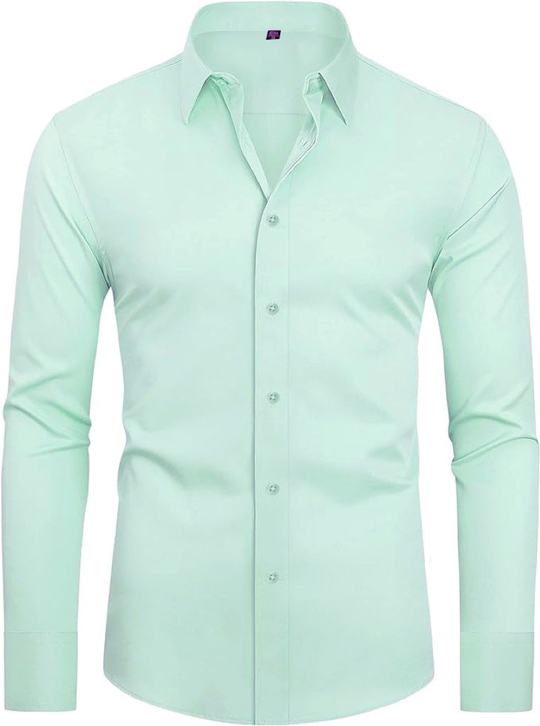 Men's Slim-fit Long-sleeve Business Casual Shirt