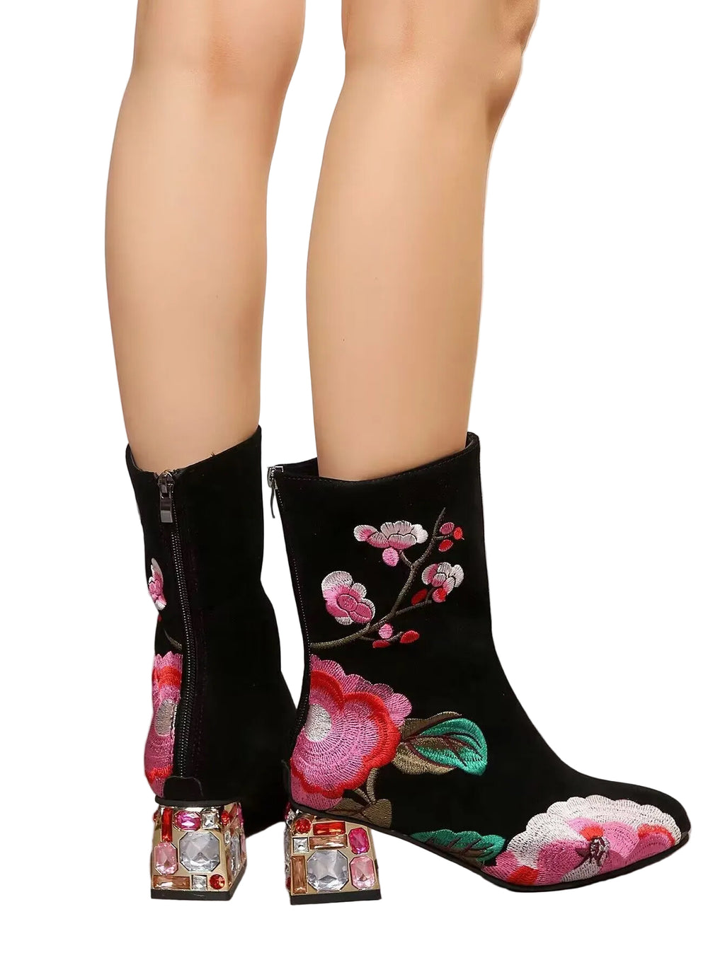 Flower Mid-calf Winter Boots