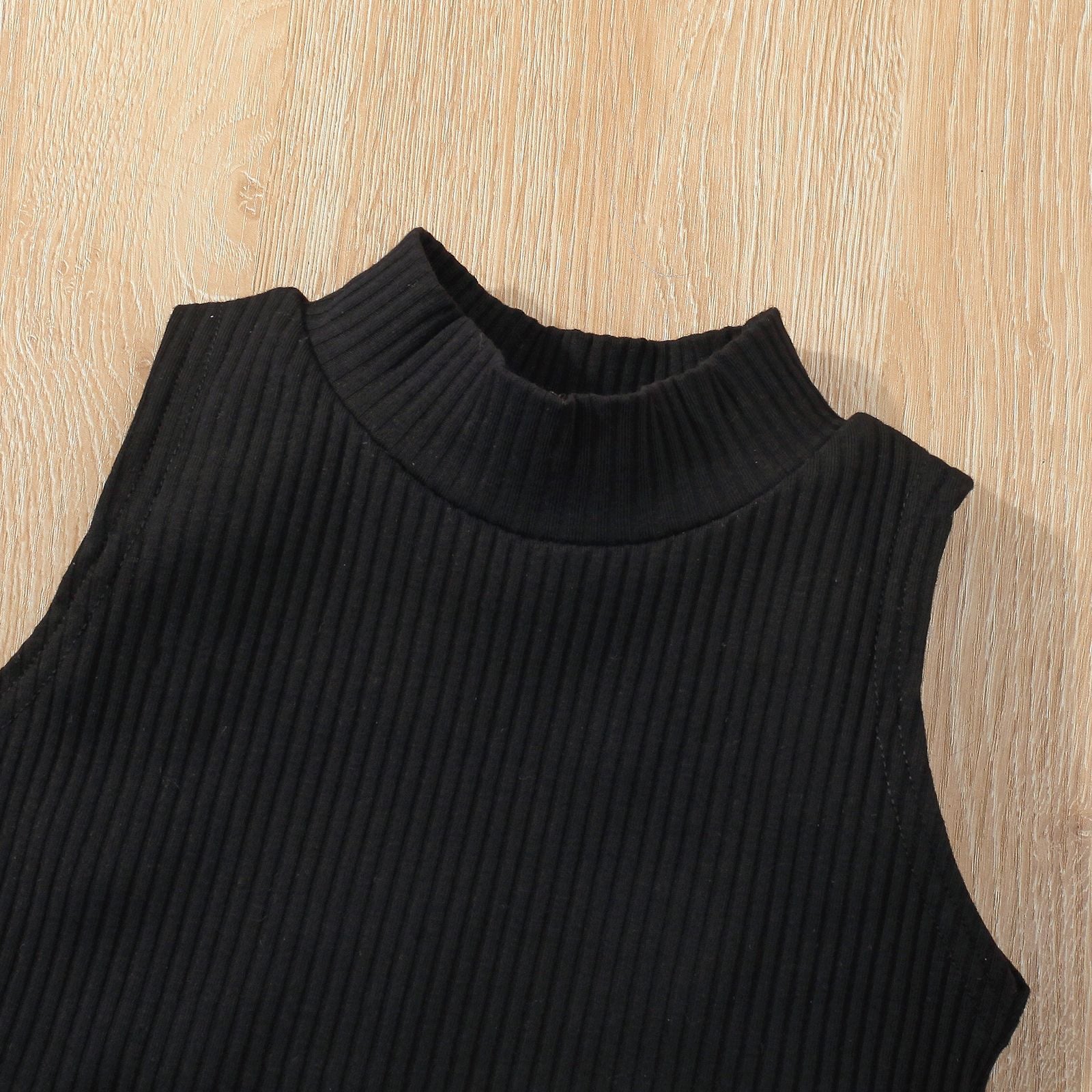 Waistcoat Sleeveless Top Denim  Skirt Suit